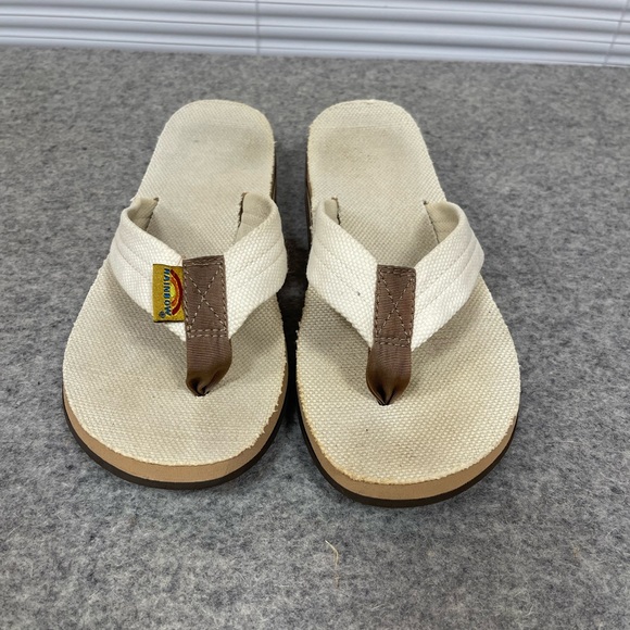 Rainbow - Canvas - Flip Flops - Size 8W or 6M - Picture 7 of 7